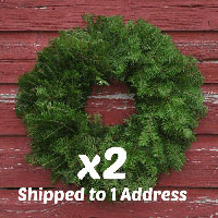 Undecorated Balsam Wreaths - x2 18 inch (Buy 2 with this deal $29.50 each)