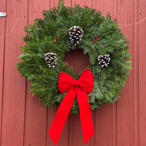 Classic Christmas Ribbon Wreath 